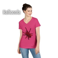 Image 7 of Rose Tarantula Women's V-Neck T-shirt