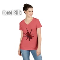 Image 13 of Rose Tarantula Women's V-Neck T-shirt