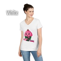 Image 9 of 'Too Sweet' Cupcake Women's V-Neck T-shirt 