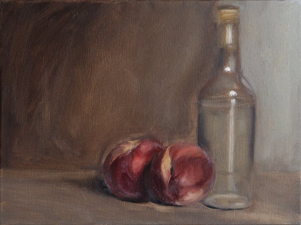 Image of Nature morte aux prunes et à la bouteille