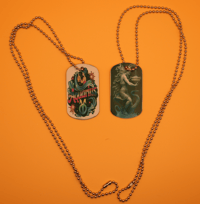 Image 1 of Zodiac Symbol Dog Tags Necklace- Page 1