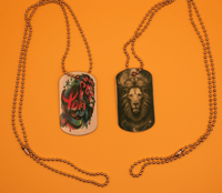 Image 2 of Zodiac Symbol Dog Tags Necklace- Page 2