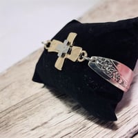 Image 2 of Gold and silver cross bracelet 