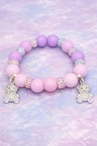 Image 1 of  Charmingly Bear-illiant Silicone Beaded  Wristlet Bracelet