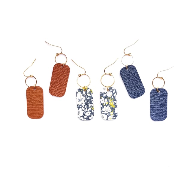 Mocha Leather Earrings 