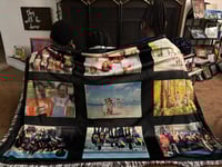 Image 1 of Custom Photo Panel Throw Blanket (40” x 60”)