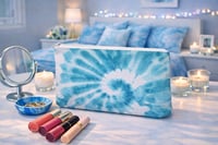 Image 1 of Seafoam Dreams Tie-Dye Cosmetic Pouch