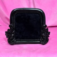 Enamel Pin Frame 4x4  Black/Black Fabric