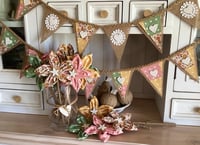 Image 3 of Hand-Created Rustic Bunting #46