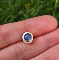 Image 1 of Mens Stud Earring with Kyanite Gemstone ( custom order for customer I) 