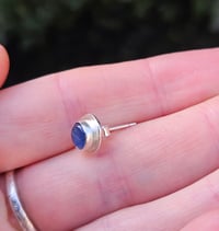 Image 3 of Mens Stud Earring with Kyanite Gemstone ( custom order for customer I) 
