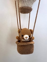 Image 2 of Handmade Crochet Beige Balloon with Bear