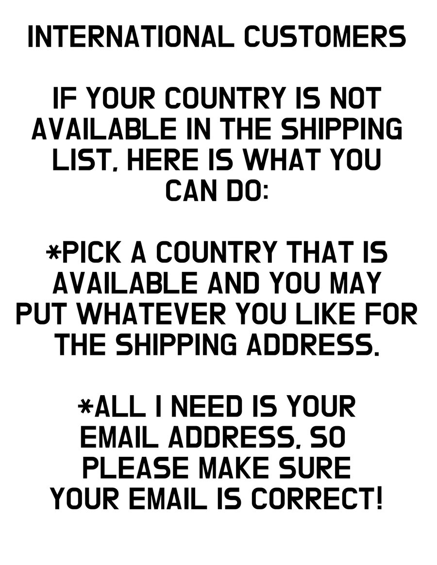 Image of FOR INTERNATIONAL CUSTOMERS