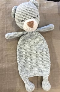 Image 1 of Sleepy Light Blue Bear Comfort Doll – 31 cm