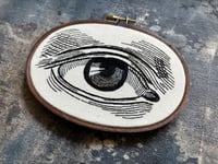 Image 1 of Illustrated Eye Embroidery Hoop 5½ x 4" 