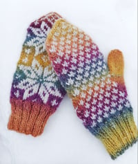 Image 2 of Scandinavian mittens - Yellow - Ready to ship