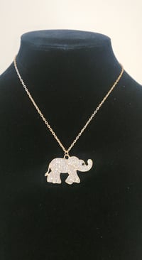 Image 2 of Elephant Bling Necklace Set (Gold & Silver) 