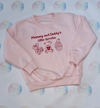 Baby Pink Teddy Bear Embroidered Sweater for valentines day