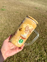 Image 3 of 16oz Glass Coffee Paint Cup