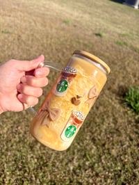 Image 2 of 16oz Glass Coffee Paint Cup