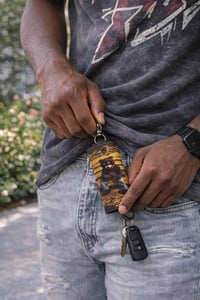 Image 1 of College Dropout Handcrafted Faux Leather Key Pouch