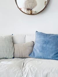 Image 1 of Antique damask linen cushion