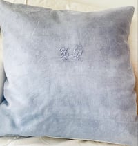 Image 4 of Antique damask linen cushion