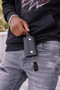 Image 1 of Black Crocodile Key Pouch