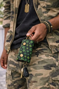 Image 1 of Black and Green High Vibes Key Pouch
