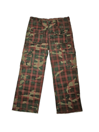 Image 1 of Plaid camo cargo pants