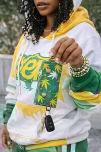 Image 1 of Yellow and Green High Vibes Key Pouch