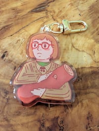 Image 1 of Log Lady - Cute David Lynch Epoxy Acrylic Keychain Charm