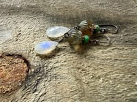 Image 4 of Moonstone and Czech glass sterling silver rare/ n1