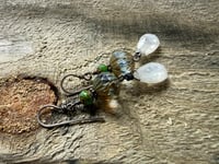 Image 5 of Moonstone and Czech glass sterling silver rare/ n1