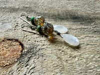 Image 6 of Moonstone and Czech glass sterling silver rare/ n1