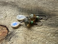 Image 1 of Moonstone and Czech glass sterling silver rare/ n1