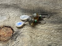 Image 10 of Moonstone and Czech glass sterling silver rare/ n1