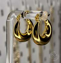Golden Puff Hoops 