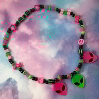 Image 1 of Neon Alien Kandi Necklace