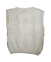 Image 2 of Pastel argyle knit vest
