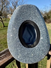 Image 8 of “Denim and Diamonds” Rhinestone Cowboy Hat, Covered Suede Heart Shaped Bedazzled Hats