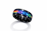 Image 3 of Autism Awareness Metal Ring – Colorful Symbol of Love & Understanding copy
