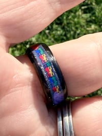 Image 4 of Autism Awareness Metal Ring – Colorful Symbol of Love & Understanding copy