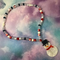 Image 1 of Snowman Kandi Necklace