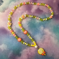 Image 2 of Yellow Lollipop Sucker Kandi Necklace
