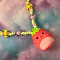 Image 2 of Strawberry Squish Kandi Necklace