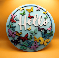 Image 1 of 10 inch Hand Painted Layered Door Hangers-Page 1