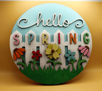 Image 2 of 10 inch Hand Painted Layered Door Hangers-Page 1