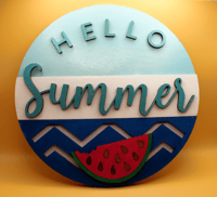 Image 3 of 10 inch Hand Painted Layered Door Hangers-Page 1