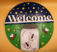 Image 5 of 10 inch Hand Painted Layered Door Hangers-Page 1